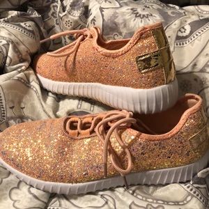 Pink Rose Gold sparkle shoes